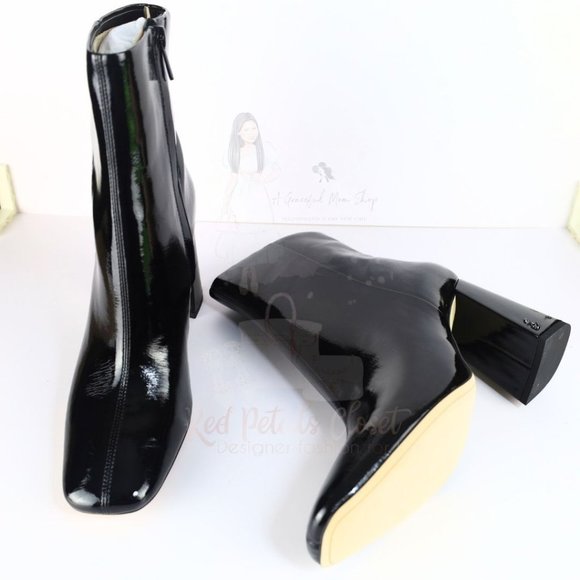 Sam Edelman Women's Codie High Heel Booties Patent Leather Black 10.5- 0268 - Picture 8 of 16